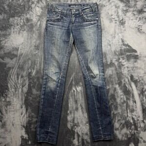 Miss Sixty Sandwich Jeans Women 27 Blue LowRise Slim Straight Sequin Y2K Vintage